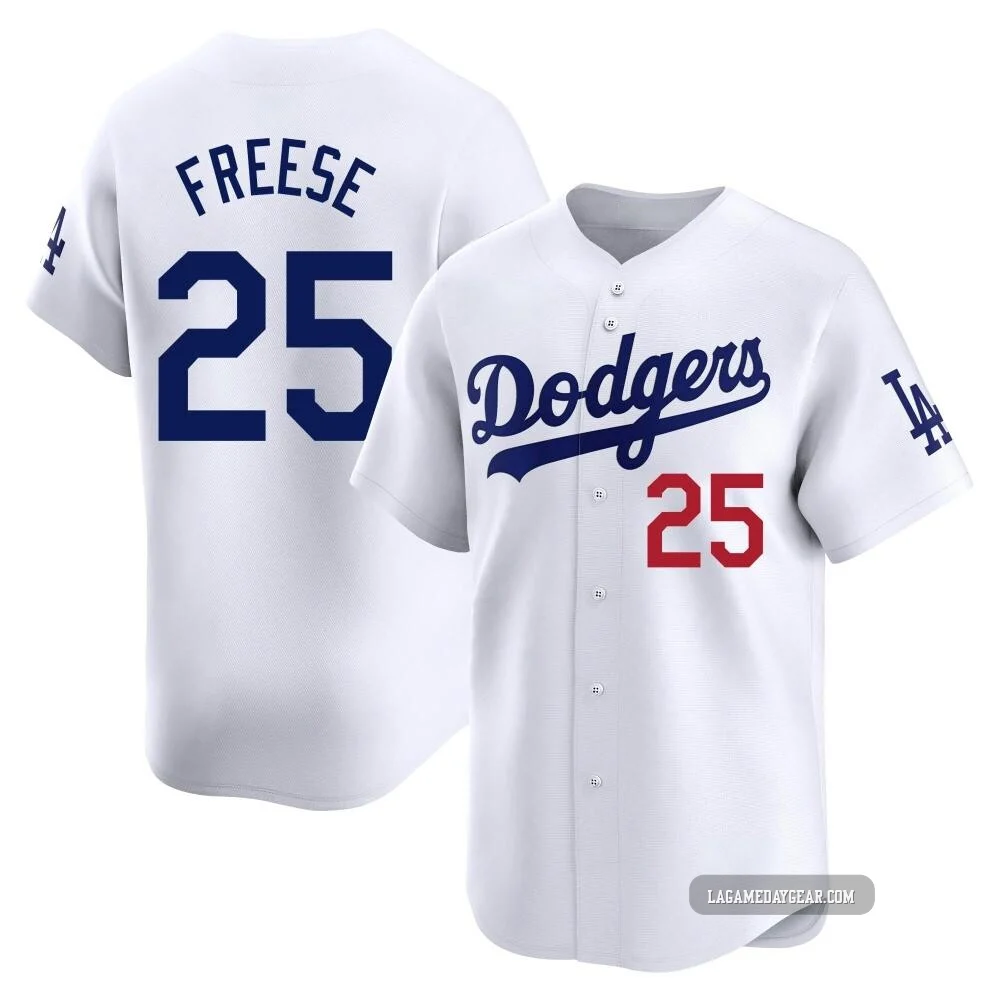 David Freese ＃25 Los Angeles Dodgers Limited Men's White Home Jersey