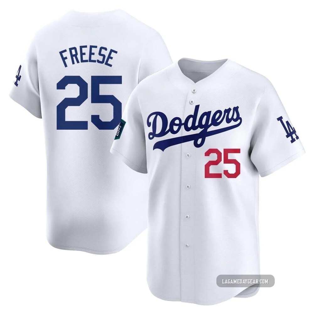 David Freese ＃25 Los Angeles Dodgers Limited Youth White 2024 World Tour Seoul Series Home Jersey