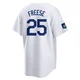 David Freese ＃25 Los Angeles Dodgers Replica Men's White 2024 World Tour Seoul Series Home Jersey