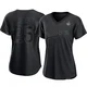 David Freese ＃25 Los Angeles Dodgers Replica Women's Black Pitch Fashion 2024 World Series Jersey