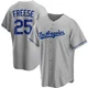 David Freese ＃25 Los Angeles Dodgers Replica Youth Gray Road Jersey