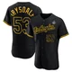 Don Drysdale ＃53 Los Angeles Dodgers Authentic Men's Black Snake Skin City 2024 World Series Jersey
