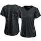 Don Drysdale ＃53 Los Angeles Dodgers Authentic Women's Black Pitch Fashion Jersey