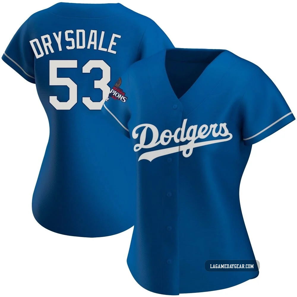 Don Drysdale ＃53 Los Angeles Dodgers Authentic Women's Royal Alternate 2024 World Series Champions Jersey