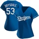 Don Drysdale ＃53 Los Angeles Dodgers Authentic Women's Royal Alternate Jersey