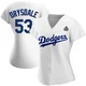 Don Drysdale ＃53 Los Angeles Dodgers Authentic Women's White Home 2024 World Series Jersey