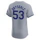 Don Drysdale ＃53 Los Angeles Dodgers Elite Men's Gray Road Jersey
