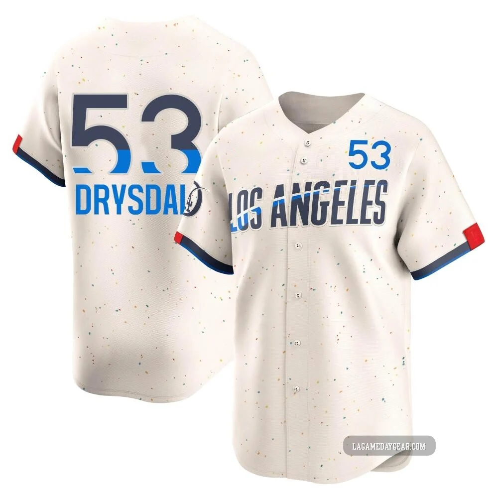Don Drysdale ＃53 Los Angeles Dodgers Limited Men's Cream 2024 City Connect Jersey