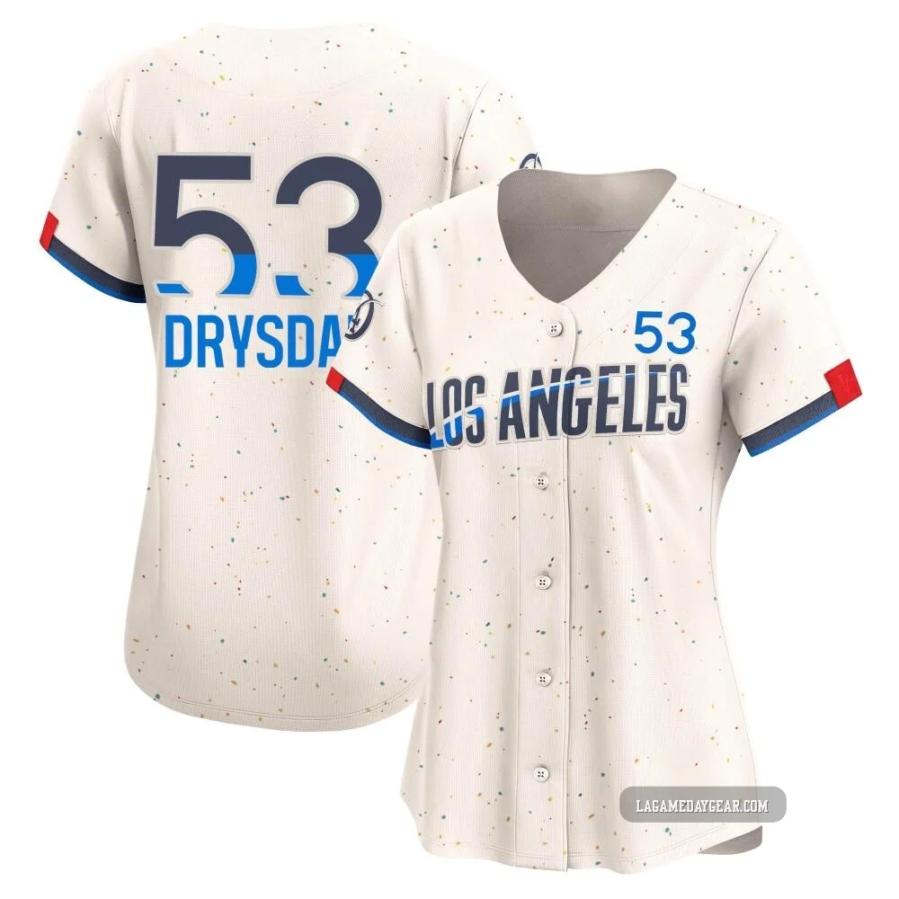 Don Drysdale ＃53 Los Angeles Dodgers Limited Women's Cream 2024 City Connect Jersey