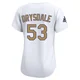 Don Drysdale ＃53 Los Angeles Dodgers Limited Women's Gold White 2025 Collection Jersey