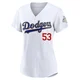 Don Drysdale ＃53 Los Angeles Dodgers Limited Women's Gold White 2026 Collection Stadium Jersey