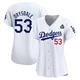 Don Drysdale ＃53 Los Angeles Dodgers Limited Women's White Home 2024 World Series Jersey