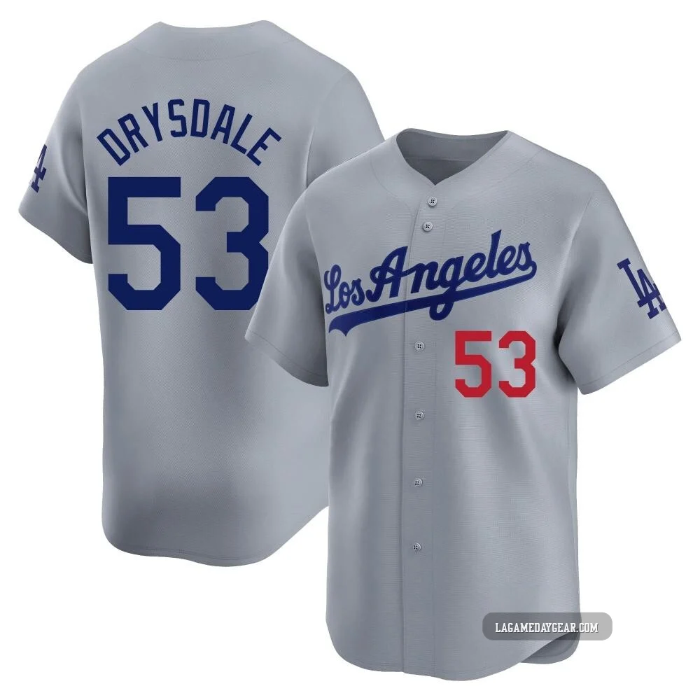 Don Drysdale ＃53 Los Angeles Dodgers Limited Youth Gray Away Jersey