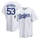 Don Drysdale ＃53 Los Angeles Dodgers Replica Men's White 2024 World Tour Seoul Series Home Jersey