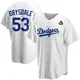 Don Drysdale ＃53 Los Angeles Dodgers Replica Men's White Home 2024 World Series Jersey