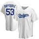 Don Drysdale ＃53 Los Angeles Dodgers Replica Youth White Home Jersey