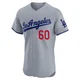 Edgardo Henriquez ＃60 Los Angeles Dodgers Elite Men's Gray Road Jersey