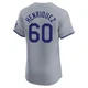 Edgardo Henriquez ＃60 Los Angeles Dodgers Elite Men's Gray Road Jersey