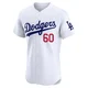 Edgardo Henriquez ＃60 Los Angeles Dodgers Elite Men's White Home Jersey