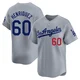 Edgardo Henriquez ＃60 Los Angeles Dodgers Limited Men's Gray Away Jersey