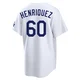 Edgardo Henriquez ＃60 Los Angeles Dodgers Limited Men's White Home Stadium Jersey