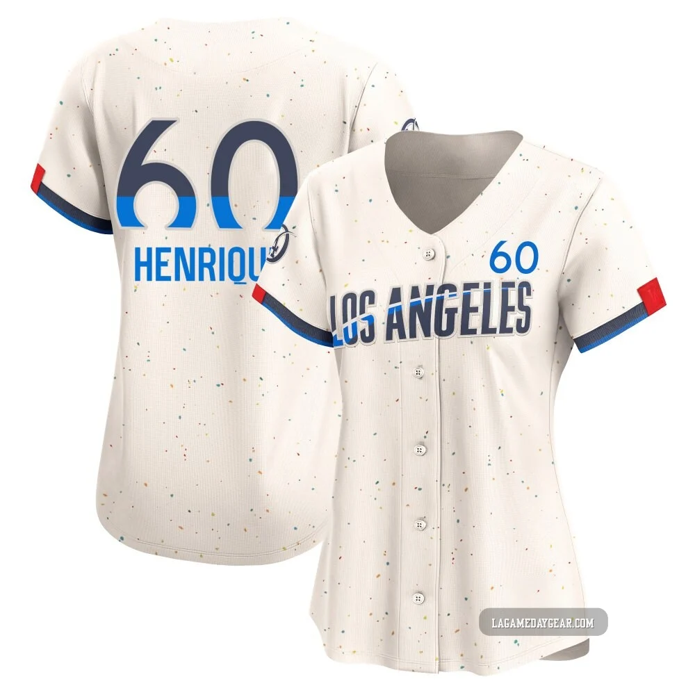 Edgardo Henriquez ＃60 Los Angeles Dodgers Limited Women's Cream 2024 City Connect Jersey