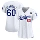 Edgardo Henriquez ＃60 Los Angeles Dodgers Limited Women's White Home 2024 World Series Jersey