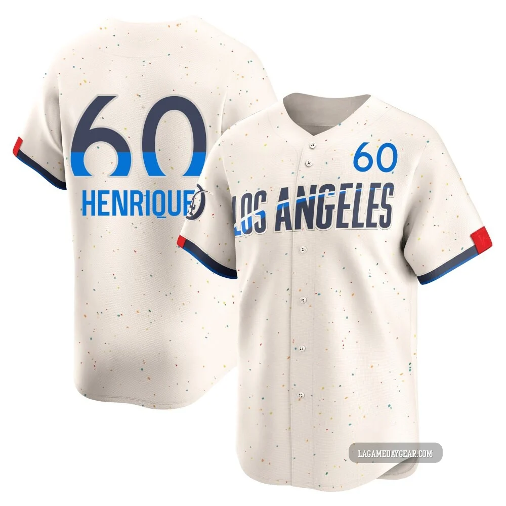 Edgardo Henriquez ＃60 Los Angeles Dodgers Limited Youth Cream 2024 City Connect Jersey