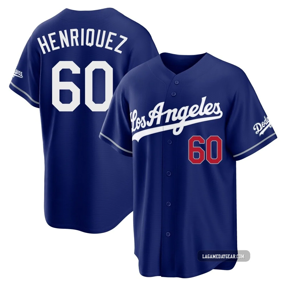 Edgardo Henriquez ＃60 Los Angeles Dodgers Limited Youth Royal Alternate Stadium Jersey