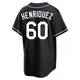 Edgardo Henriquez ＃60 Los Angeles Dodgers Replica Men's Black Fashion Out Jersey