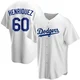 Edgardo Henriquez ＃60 Los Angeles Dodgers Replica Men's White Home Jersey