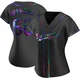 Edgardo Henriquez ＃60 Los Angeles Dodgers Replica Women's Black Holographic Alternate Jersey
