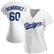 Edgardo Henriquez ＃60 Los Angeles Dodgers Replica Women's White Home Jersey