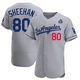 Emmet Sheehan ＃80 Los Angeles Dodgers Authentic Men's Gray Away Official 2024 World Series Jersey