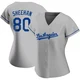 Emmet Sheehan ＃80 Los Angeles Dodgers Authentic Women's Gray Road Jersey