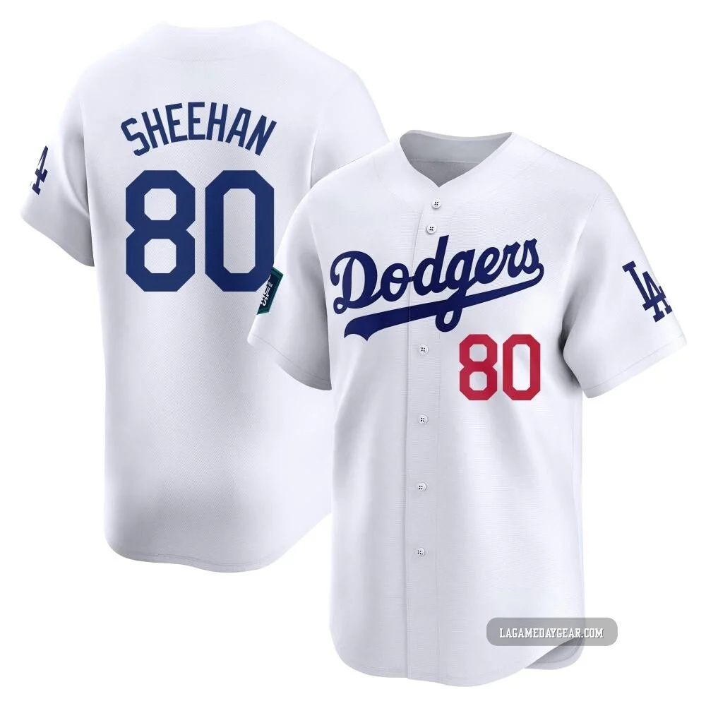 Emmet Sheehan ＃80 Los Angeles Dodgers Limited Men's White 2024 World Tour Seoul Series Home Jersey