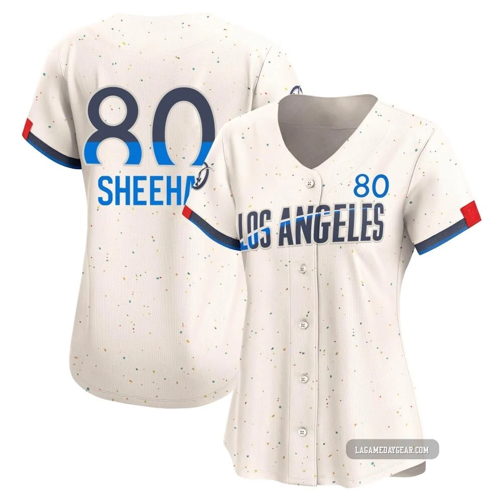 Emmet Sheehan ＃80 Los Angeles Dodgers Limited Women's Cream 2024 City Connect Jersey