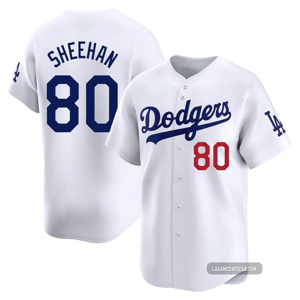 Emmet Sheehan ＃80 Los Angeles Dodgers Limited Youth White Home Jersey