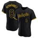 Enrique Hernandez ＃8 Los Angeles Dodgers Authentic Men's Black Snake Skin City Jersey