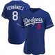 Enrique Hernandez ＃8 Los Angeles Dodgers Authentic Men's Royal Alternate Jersey