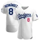 Enrique Hernandez ＃8 Los Angeles Dodgers Authentic Men's White Home Jersey
