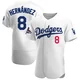 Enrique Hernandez ＃8 Los Angeles Dodgers Authentic Men's White Home Official 2024 World Series Champions Jersey