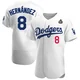 Enrique Hernandez ＃8 Los Angeles Dodgers Authentic Men's White Home Official 2024 World Series Jersey