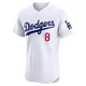 Enrique Hernandez ＃8 Los Angeles Dodgers Elite Men's White Home Jersey