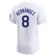 Enrique Hernandez ＃8 Los Angeles Dodgers Elite Men's White Home Jersey