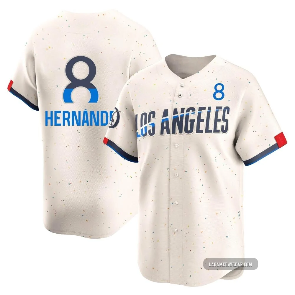 Enrique Hernandez ＃8 Los Angeles Dodgers Limited Men's Cream 2024 City Connect Jersey