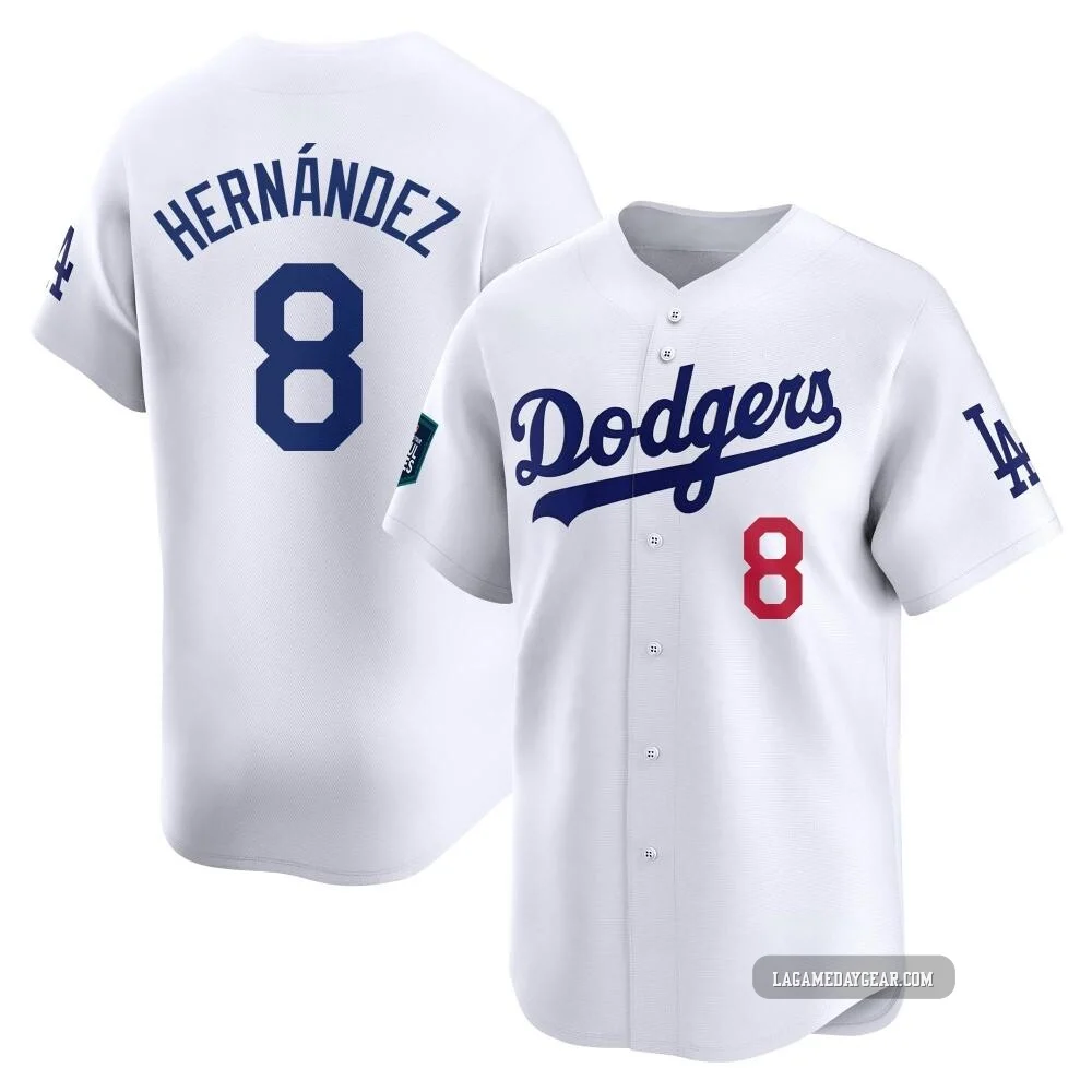 Enrique Hernandez ＃8 Los Angeles Dodgers Limited Men's White 2024 World Tour Seoul Series Home Jersey