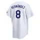 Enrique Hernandez ＃8 Los Angeles Dodgers Limited Men's White Home Stadium Jersey