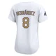 Enrique Hernandez ＃8 Los Angeles Dodgers Limited Women's Gold White 2025 Collection Jersey