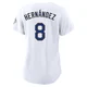 Enrique Hernandez ＃8 Los Angeles Dodgers Limited Women's Gold White 2026 Collection Stadium Jersey